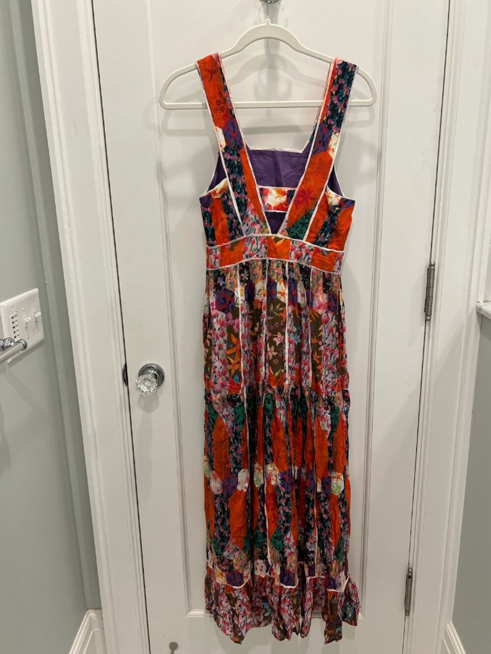 Anthropologie patchwork floral midi dress 🌺 - Size 0 - Picture 3 of 3